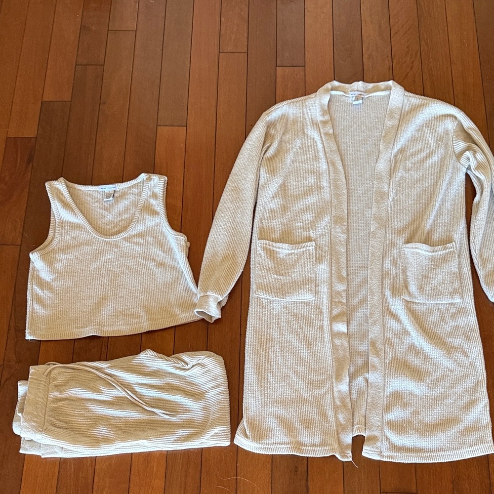 Cozy Cream Knit Lounge Set